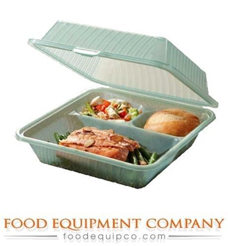 GET Enterprises EC-09-1-JA Eco-Takeouts Jade 3 compartment Food Container...
