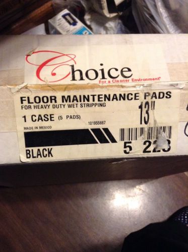 Floor maintenance pads 13&#039; black by choice 54223  new lot of 9 for sale