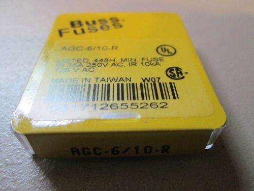 Buss Fuse AGC-6/10-R - Pack of 5