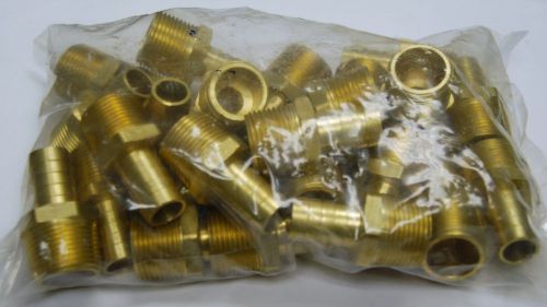 Brass fittings: brass male hose barb, male pipe size 3/4&#034;, hose id 5/8&#034;, qty. 25 for sale