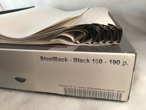 Box of 23 Unibind Steelback Black 160-190p Type 21 Covers