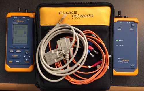 Fluke networks certifiber multimode fiber tester meter, remote, and case for sale