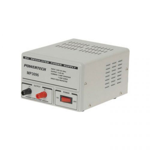 Powertech 5 amp bench/lab power supply - 240v power -13.8v dc output -7 amp peak for sale