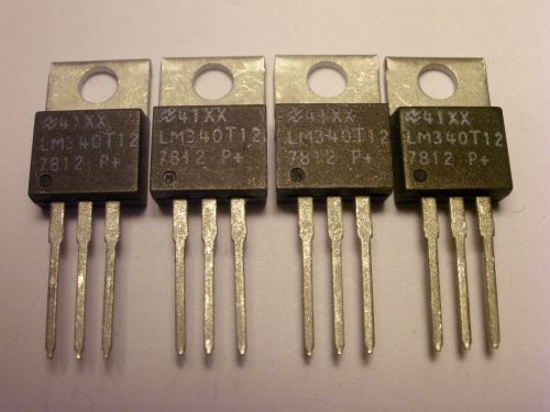 ( 15 PC. ) NATIONAL LM340T12, 12V AT 1 AMP, TO-220, 7812, NEW