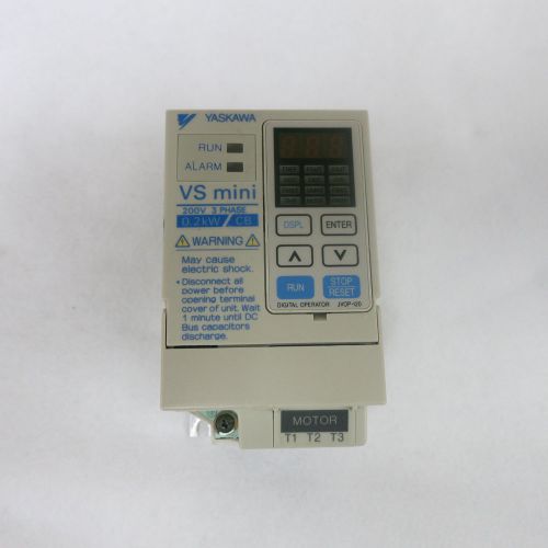 Yaskawa VS mini Drive CIMR XCBV20P2 0.2kW  W/ JVOP-120 Digital Operator
