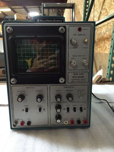 Vintage Bell Howell Solid State 5Mhz Oscilloscope Heath 10D-203-3 with probe