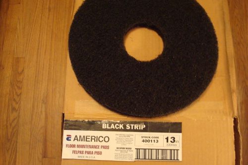 13&#039;&#039; americo floor maintenance black stripping pads, 5- pads. o for sale