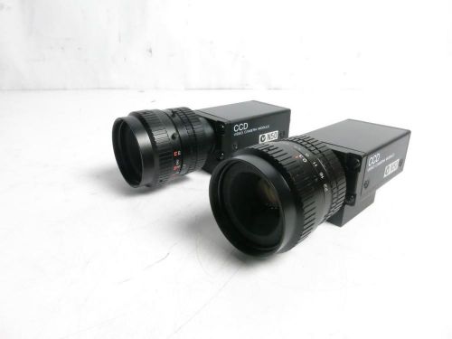 Lot of 2 Sony XC-75 Industrial CCD Cameras w/ Fuji Fujinon HF35A-2M1 nv 5 A15