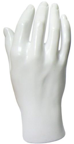 MN-HandsM WHITE RIGHT Male Mannequin Hand (WHITE ONLY)