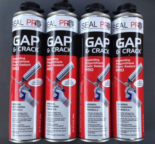 4 Cans of Seal Pro Gap &amp; Crack Fireblock Expanding Polyurethane Foam Sealant