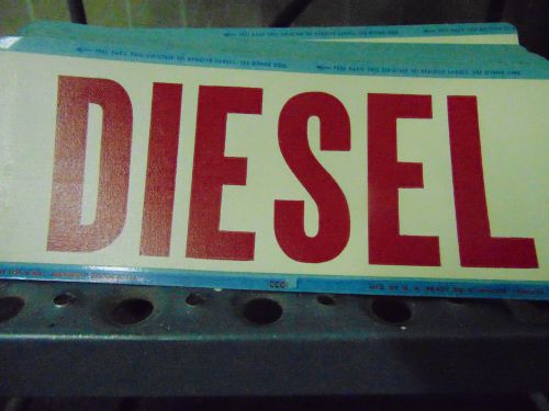 4 by 10 diesel pull and stick sign (5pack)