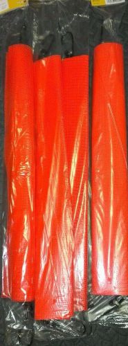 Lot of 4 -ez hook warning flag 18&#034; -orange oversize load safety flag- pilot car for sale