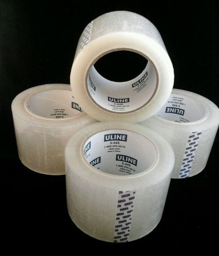 4 Roll Tape 3&#034; X 110 Yards Clear 2 Mil ULINE Industrial Shipping / Packing S-445