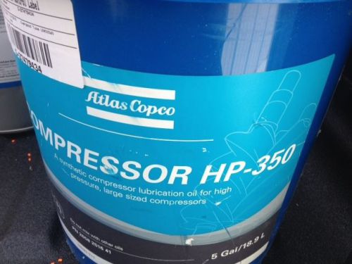 ATLAS COPCO FLUIDS HIGH PRESSURE COMPRESSOR OIL SYNTHETIC HP-350 - 5 Gallon