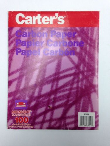 Carter&#039;s Carbon Paper, 8-1/2&#034; x 11&#034;, Black 100 sheetsPK