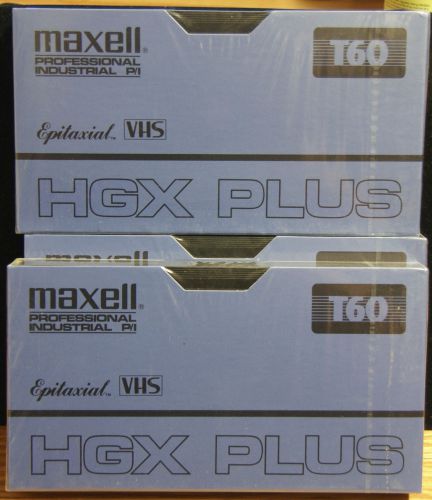 Maxell P/I ( professional &amp; industrial ) HGX T-60 VHS Tapes ( lot of 3 ) - New