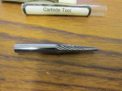 Carbide Burr (SM-2) Pointed Cone - Single Cut - 1/4 x 1/4 x 1 x 2