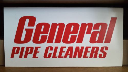 GENERAL PIPE CLEANERS PLASTIC SIGN 24&#034; X 12&#034;