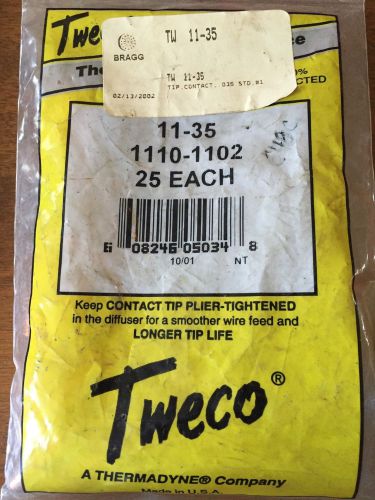 25 pack of Contact Tips 11-35 Tweco
