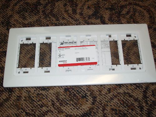 New wiremold gang device cover plate: wsc07-6awh 6, white for sale