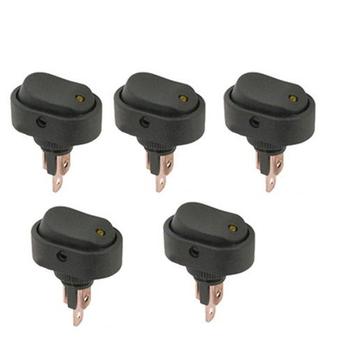 5x 30A 12V Yellow LED ON-OFF Switch Toggle Triangle Plug Switch for Car Boat