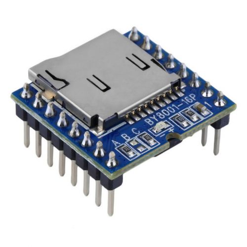By8001-16p mp3 voice module support u-disk usb 2.0 standard for tf card hc for sale