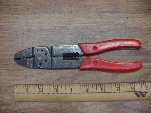 Old Used Tools,M. Klein &amp; Sons No. 1002 Wire Strippers,8-5/8&#034; With Good Grips