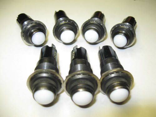 (7) Vintage DIALCO Panel Mount Indicator Lights with GE 47 Bulb