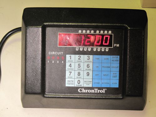 CHRONTROL ELECTRIC POWER TABLETOP LAB TIMER USED XT-4S 20amp SPST relay 277V