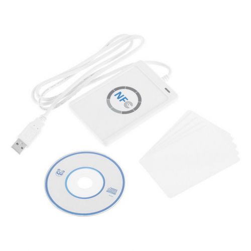 Nfc acr122u rfid contactless smart reader &amp; writer/usb + 5x mifare ic card hg for sale