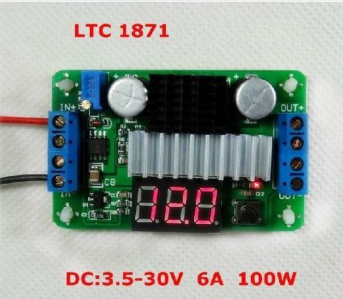 LTC1871 DC-DC Step up Boost Module Power Supply 3.5V to 30V 100W LED Voltmeter