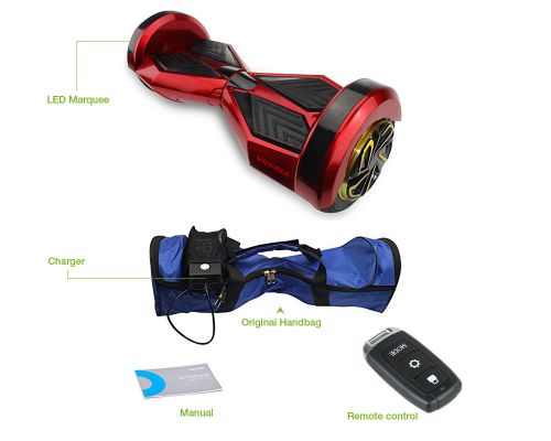 New Self Balancing Electric Unicycle Scooter Smart Bluetooth &amp;LED&amp;Contral&amp;Bag 8&#034;