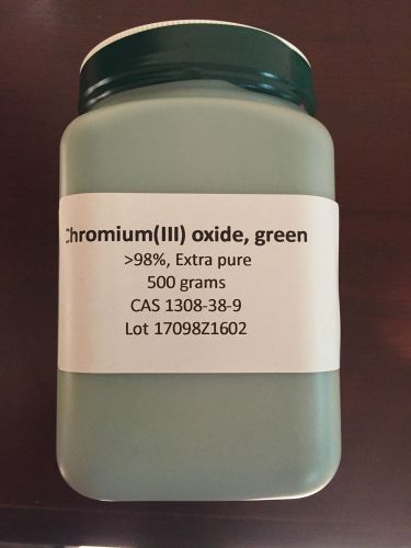 Chromium(III) oxide, green, &gt;98%, Extra pure, 500 gm
