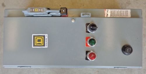 Square d schneider electric combination starter size 0 non-fused disconnect hoa for sale