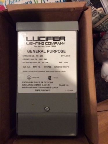 Lucifer lighting tk-250 general purpose transformer primary volts 120 x 240 for sale