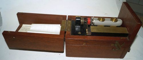 Wood &amp; brass reed hummer generator oscillator telegraph telephone test equipment for sale