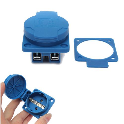 Blue 16a 230v ip44 nylon industrial waterproof wall mount 2 pin connector for sale