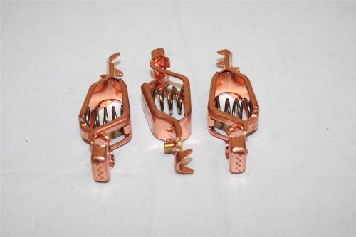 3x new mueller copper 25c alligator automotive battery clip 75a 75-amp usa made for sale