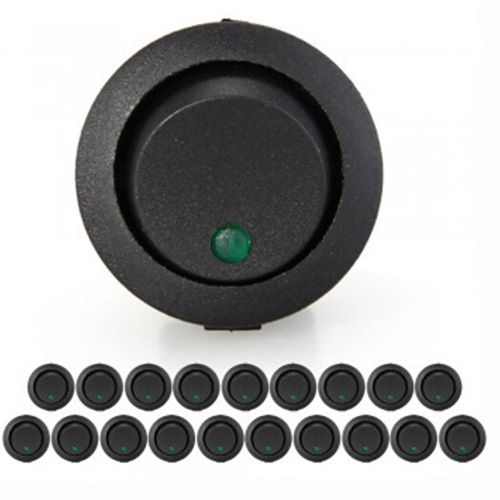 New mini 20 led rocker indicator switch 3 pin on-off 12v dc green for sale
