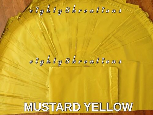 10 mustard yellow color 12x15.5 flat poly mailers shipping postal envelopes bags for sale
