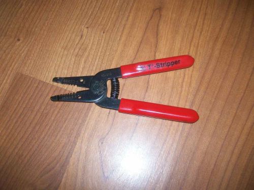 Red IDEAL Premium T-Stripper Wire Stripper # 45-216  for Solid &amp; Stranded Wire