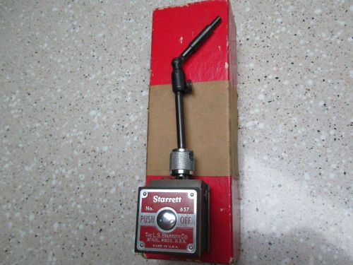 Vintage L.S. Starrett Magnetic Base Indicator Holder 657A Machinist