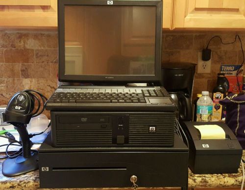 HP RP5700 POS COMPUTER SYSTEM! COMES WITH ALL SOFTWARE! PRACTICALLY NEW!