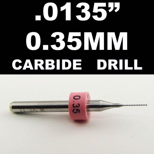 .0135&#034; 0.350mm #80 - One Carbide Drill Bit - Models Hobby PCB CNC Dremel R/S
