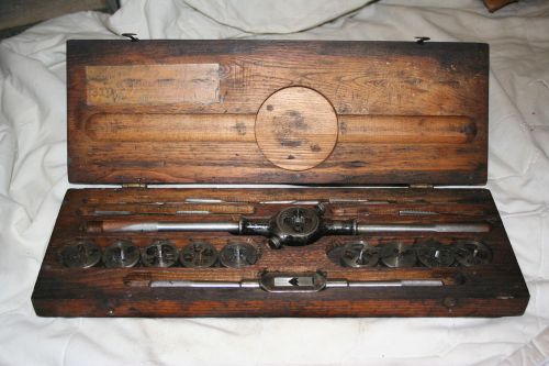 Ok Tap and Die set 30 piece Vintage Wood Box