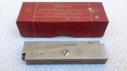 Vintage L.S. Starrett  Adjustable Parallels Machinist Tools 154B with box!