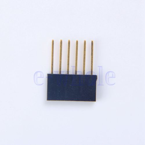 20pcs single row 6pin 2.54mm lengthen legs 11mm female pin header for arduino hm for sale