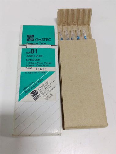 Gastec detector tubes acetic acid no. 81 for sale