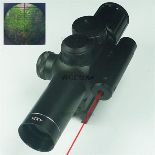 Red Laser Beam 4x25 20mm Weaver Zoom Sniper 10 Level Holographic Hunt Rail