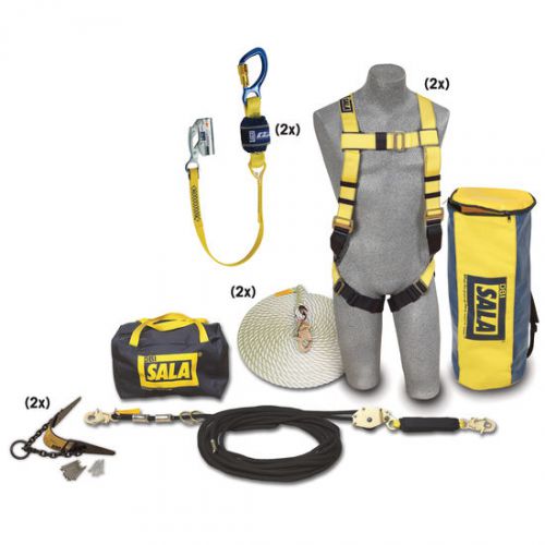 Dbi sala 7611907 2 person roofer&#039;s fall protection kit - hll system 50ft for sale